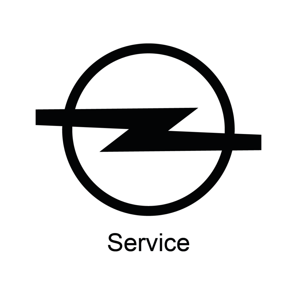 Logo Opel Service in Schwarz