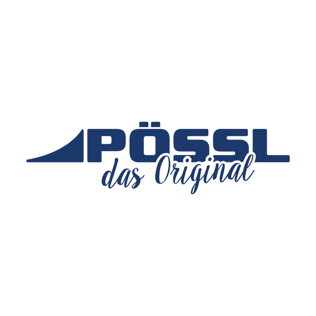 Logo Pössl in Blau